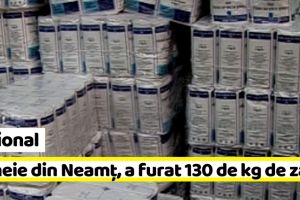 Naţional: O femeie din Neamţ a furat 130 de kg de zahăr din curtea unui magazin şi a plecat cu un taxi