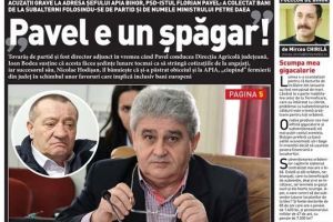 Nu rataţi noul BIHOREANUL tipărit: Șeful APIA, Florian Pavel, este acuzat că a colectat şpăgi de la angajaţi
