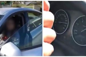 VIDEO Tânără prinsă fără permis la volan şi gonind cu 220 km/h pe autostradă