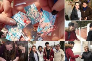 FOTO: Ziua Mărţişorului la Liceul Teoretic Teiuş. Elevii au ieşit la împărţit mărţişoare în oraş