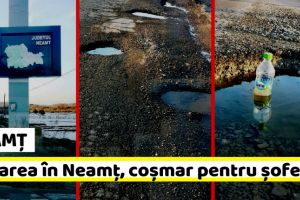 NEAMȚ: Intrarea în judeţul Neamţ, coşmar pentru şoferi (FOTO)