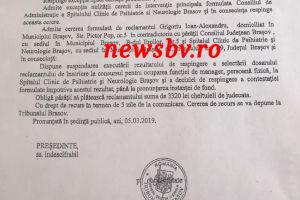 Instanţa a decis suspendarea organizării concursului de manager de la Spitalul de Neuropsihiatrie