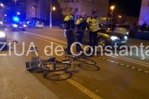 Imagini de la eveniment: Biciclist, lovit de un autoturism pe strada Soveja din Constanta