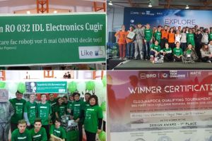 FOTO / Echipa ”I.D.L. Electronics Cugir” s-a calificat în finala campionatului naţional de robotică ”BRD FIRST Tech Challenge Romania”