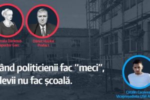 Cătălin Cacovean, USR Alba Iulia: Când politicienii fac meci, elevii nu fac şcoală