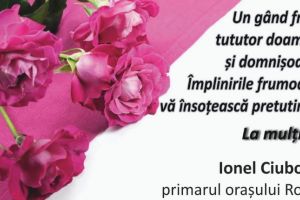 NEAMȚ: Ionel Ciubotaru: „Un gând frumos tuturor doamnelor şi domnişoarelor”