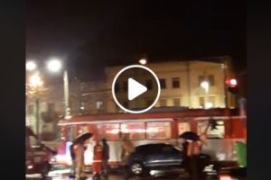 ACCIDENT în centrul Aradului! A fost implicat un TRAMVAI (VIDEO)
