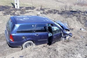 Accident la intersecţia dintre Monariu şi Domneşti (FOTO)