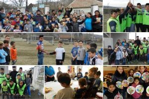 FOTO: ”Cupa Primăverii” şi ”Cupa Prieteniei” la fotbal, întâlniri sportive între copiii din Centrele de zi din Războieni şi Silivaş