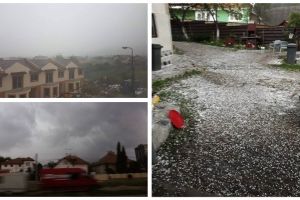 FOTO: Natura s-a dezlănţuit – Furtună cu gheaţă în Apuseni. Ploaie şi vânt puternic la Alba Iulia
