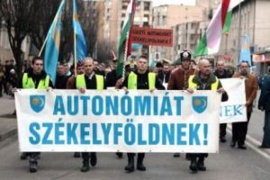 Miting pentru autonomia Ținutului Secuiesc