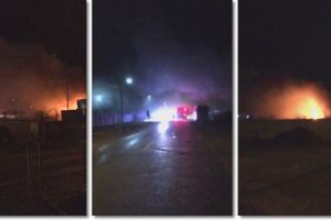 Incendiu puternic la un depozit din Ghiroda. Pompierii au intervenit cu patru autospeciale