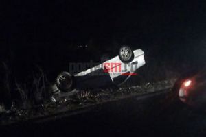 FOTO. Accident spectaculos în judeţ. Au scos numerele şi au plecat!