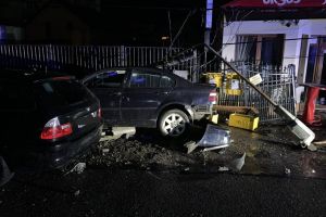 Unirea: Un tânăr fără experienţă la volan a distrus reţele de gaz şi electricitate