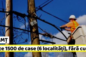 NEAMȚ: Peste 1500 de familii din 6 localităţi, fără curent în această dimineaţă