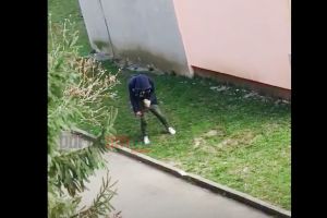 VIDEO. Pericol public! Bărbat drogat, filmat într-un cartier din Satu Mare