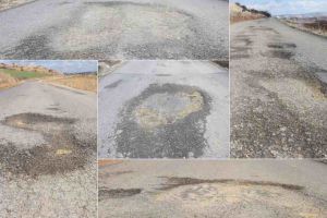 Foto| Asfaltul turnat pe drumul judeţean 107A, tronsonul Pâclişa-Vurpăr, nu a trecut testul iernii