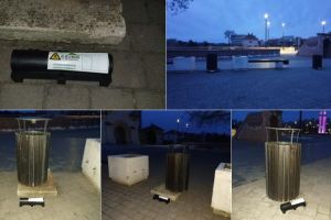 FOTO: În Alba Iulia a început marea deratizare – capcane cu otravă pentru şoareci şi şobolani, instalate lângă coşurile de gunoi din Cetate