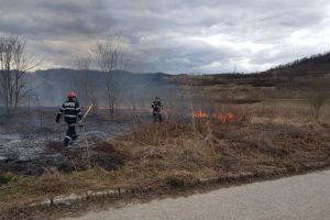 Incendiile de vegetaţie s-au multiplicat – Zeci de intervenţii în judeţul Sibiu