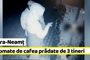 NEAMȚ: Automatele de cafea, vandalizate de 3 tineri din Piatra-Neamţ pentru mărunţişul din ele