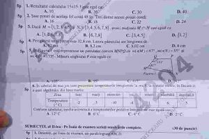 FOTO/ VIDEO: SUBIECTE simulare EVALUARE NAȚIONALĂ 2019, la MATEMATICĂ, pentru elevii de clasa a VII-a