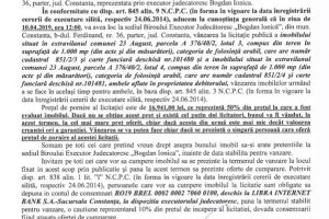 Licitatie publica organizata de B.E.J. 