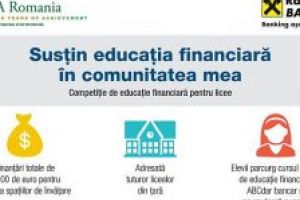 Junior Achievement (JA) România şi Raiffeisen Bank organizează a doua ediţie a competiţiei „Susţin educaţia financiară în comunitatea mea”
