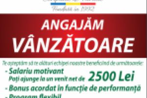 CRIS-TIM  ANGAJEAZA VANZATOARE