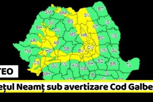 METEO: Judeţul Neamţ sub avertizare Cod Galben