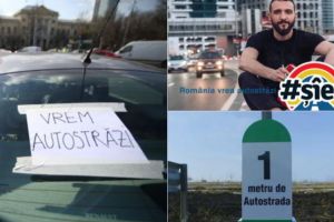 ”România vrea autostrăzi” – Protest URIAȘ în întreaga ţară, timp de 15 minute. Cetăţeni simpli, firme, primari şi angajaţi din administraţiile locale s-au alăturat campaniei #şîeu