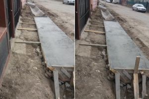 FOTO: Lucrări făcute doar pe jumătate, la infrastructura rutieră din Cricău. Cetăţenii vor fi nevoiţi să-şi construiască singuri podeţele