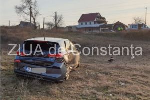 Accident rutier grav la la iesire de pe Autostrada A4 spre Port Constanta. Cu masina in rapa. Soferul este medic