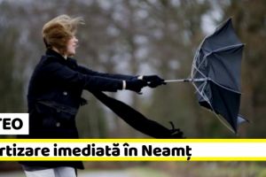 METEO: Avertizare imediată în Neamţ (16 martie). Cod galben