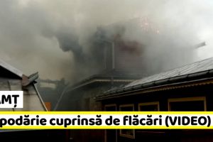 NEAMȚ: Gospodărie cuprinsă de flăcări (VIDEO)