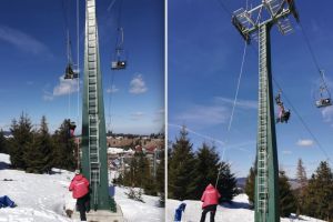 UPDATE FOTO – Schiori rămaşi suspendaţi pe telescaun la Arena Platoş în Păltiniş