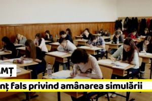 NEAMȚ: Anunţ fals privind amânarea simulării de luni, 18 martie