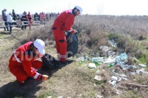 Plaja Corbu, ecologizata de angajatii Rompetrol Rafinare (galerie foto)