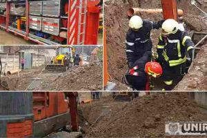 FOTO, VIDEO UPDATE: Bărbat din Benic DECEDAT după ce un mal de pământ s-a surpat peste el. Intervin pompierii cu un container de căutare-salvare MULTIRISC şi o ambulanţă SMURD