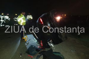 Grav accident rutier la iesire din Medgidia. Soferul baut, masina facuta praf. Doua victime. O minora in coma 
