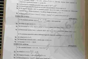 Subiecte simulare BAC 2019. Subiectele şi baremul la MATEMATICĂ pentru clasa a XII-a - FOTO