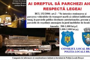 Campanie a Poliţiei Locale, destinată şoferilor indisciplinaţi, la Braşov