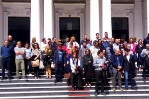 Grefierii piteşteni au protestat la Curtea de Apel