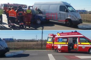 LIVE&FOTO. Accident mortal între Satu Mare şi Botiz. Șofer zdrobit la volan
