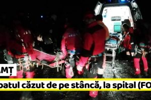 NEAMȚ: Bărbatul căzut de pe stâncă, transportat la spital (FOTO)