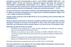 Comunicat de presa Lansarea proiectului: 