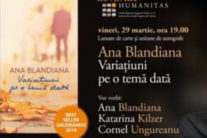 „Variaţiuni pe o temă dată” - cea mai bună carte de poezii a Anei Blandiana va fi lansată la Timişoara