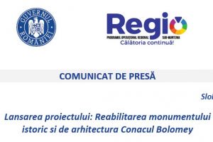 Lansarea proiectului: Reabilitarea monumentului istoric si de arhitectura Conacul Bolomey