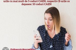 Radierea din Registrul Comerţului a persoanelor fizice autorizate şi a întreprinderilor individuale care au mai mult de 5, respectiv 10 coduri CAEN