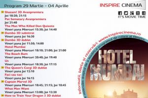Program Cinema Inspire Alba Mall. Ce filme vor rula în perioada 29 martie – 4 aprilie 2019