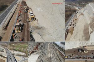 Video| Asfaltări pe Autostrada A1, Lugoj-Deva, lotul 4, la conexiunea cu viaductul dinspre Bejan şi muncă de chinezi în ”Dealul Liliecilor”